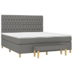 Εικόνα της Κρεβάτι Boxspring με Στρώμα Σκούρο Γκρι 180x200 εκ Υφασμάτιν Hobbo