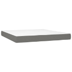 Εικόνα της Κρεβάτι Boxspring με Στρώμα Σκούρο Γκρι 180x200 εκ Υφασμάτιν Hobbo