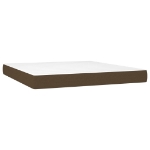 Εικόνα της Κρεβάτι Boxspring με Στρώμα Σκούρο Καφέ 180x200 εκ Υφασμάτινο Hobbo