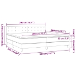 Εικόνα της Κρεβάτι Boxspring με Στρώμα & LED Μαύρο 200x200 εκ. Βελούδινο Hobbo