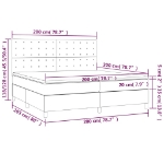 Εικόνα της Κρεβάτι Boxspring με Στρώμα & LED Μαύρο 200x200 εκ. Συνθ. Δέρμα Hobbo