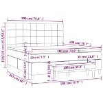 Εικόνα της Κρεβάτι Boxspring με Στρώμα Σκούρο Γκρι 180x200 εκ Υφασμάτιν Hobbo