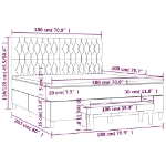 Εικόνα της Κρεβάτι Boxspring με Στρώμα Ανοιχτό Γκρι 180x200 εκ. Υφασμάτινο Hobbo