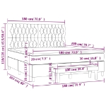 Εικόνα της Κρεβάτι Boxspring με Στρώμα Σκούρο Γκρι 180x200 εκ Υφασμάτιν Hobbo