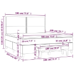 Εικόνα της Κρεβάτι Boxspring με Στρώμα Ροζ 180x200 εκ. Βελούδινο Hobbo