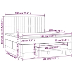 Εικόνα της Κρεβάτι Boxspring με Στρώμα Σκούρο Γκρι 180x200 εκ. Βελούδινο Hobbo