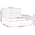 Εικόνα της Κρεβάτι Boxspring με Στρώμα & LED Σκ.Γκρι 200x200εκ. Υφασμάτινο Hobbo