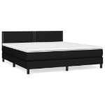 Εικόνα της Κρεβάτι Boxspring με Στρώμα Μαύρο 180x200 εκ. Υφασμάτινο Hobbo