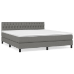 Εικόνα της Κρεβάτι Boxspring με Στρώμα Σκούρο Γκρι 180x200 εκ Υφασμάτιν Hobbo