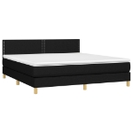 Εικόνα της Κρεβάτι Boxspring με Στρώμα Μαύρο 180x200 εκ. Υφασμάτινο Hobbo