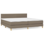 Εικόνα της Κρεβάτι Boxspring με Στρώμα Taupe 200x200 εκ. Υφασμάτινο Hobbo