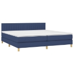 Εικόνα της Κρεβάτι Boxspring με Στρώμα Μπλε 200x200 εκ. Υφασμάτινο Hobbo