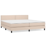 Εικόνα της Κρεβάτι Boxspring με Στρώμα Καπουτσίνο 200x200εκ.από Συνθ.Δέρμα Hobbo