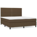 Εικόνα της Κρεβάτι Boxspring με Στρώμα Σκούρο Καφέ 180x200 εκ Υφασμάτινο Hobbo