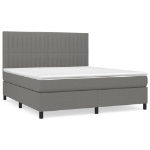 Εικόνα της Κρεβάτι Boxspring με Στρώμα Σκούρο Γκρι 180x200 εκ Υφασμάτιν Hobbo