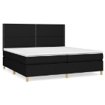 Εικόνα της Κρεβάτι Boxspring με Στρώμα Μαύρο 200x200 εκ. Υφασμάτινο Hobbo