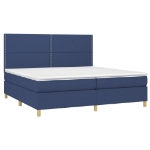 Εικόνα της Κρεβάτι Boxspring με Στρώμα Μπλε 200x200 εκ. Υφασμάτινο Hobbo