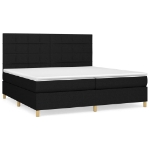 Εικόνα της Κρεβάτι Boxspring με Στρώμα Μαύρο 200x200 εκ. Υφασμάτινο Hobbo