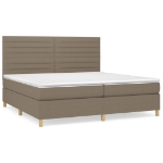 Εικόνα της Κρεβάτι Boxspring με Στρώμα Taupe 200x200 εκ. Υφασμάτινο Hobbo