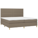 Εικόνα της Κρεβάτι Boxspring με Στρώμα Taupe 200x200 εκ. Υφασμάτινο Hobbo