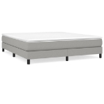 Εικόνα της Κρεβάτι Boxspring με Στρώμα Ανοιχτό Γκρι 180x200 εκ. Υφασμάτινο Hobbo