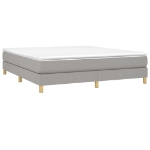 Εικόνα της Κρεβάτι Boxspring με Στρώμα Ανοιχτό Γκρι 180x200 εκ. Υφασμάτινο Hobbo