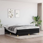 Εικόνα της Κρεβάτι Boxspring με Στρώμα Μαύρο 180x200 εκ. Υφασμάτινο Hobbo