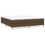 Εικόνα της Κρεβάτι Boxspring με Στρώμα Σκούρο Καφέ 180x200 εκ Υφασμάτινο Hobbo