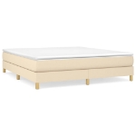 Εικόνα της Κρεβάτι Boxspring με Στρώμα Κρεμ 180x200 εκ. Υφασμάτινο Hobbo