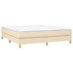 Εικόνα της Κρεβάτι Boxspring με Στρώμα Κρεμ 180x200 εκ. Υφασμάτινο Hobbo