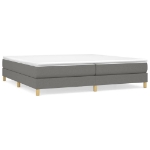 Εικόνα της Κρεβάτι Boxspring με Στρώμα Σκούρο Γκρι 200x200 εκ. Υφασμάτινο Hobbo