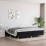 Εικόνα της Κρεβάτι Boxspring με Στρώμα Μαύρο 200x200 εκ. Υφασμάτινο Hobbo