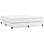 Εικόνα της Κρεβάτι Boxspring με Στρώμα Λευκό 180x200 εκ. Συνθετικό Δέρμα Hobbo