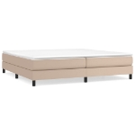 Εικόνα της Κρεβάτι Boxspring με Στρώμα Καπουτσίνο 200x200εκ.από Συνθ.Δέρμα Hobbo