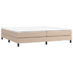 Εικόνα της Κρεβάτι Boxspring με Στρώμα Καπουτσίνο 200x200εκ.από Συνθ.Δέρμα Hobbo