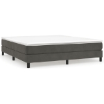 Εικόνα της Κρεβάτι Boxspring με Στρώμα Σκούρο Γκρι 180x200 εκ. Βελούδινο Hobbo