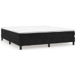 Εικόνα της Κρεβάτι Boxspring με Στρώμα Μαύρο 180x200 εκ. Βελούδινο Hobbo