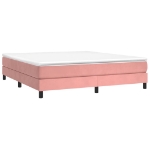 Εικόνα της Κρεβάτι Boxspring με Στρώμα Ροζ 180x200 εκ. Βελούδινο Hobbo