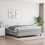 Εικόνα της Κρεβάτι Boxspring με Στρώμα Ανοιχτό Γκρι 180x200 εκ. Υφασμάτινο Hobbo