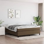 Εικόνα της Κρεβάτι Boxspring με Στρώμα Σκούρο Καφέ 180x200 εκ Υφασμάτινο Hobbo