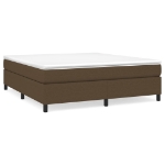 Εικόνα της Κρεβάτι Boxspring με Στρώμα Σκούρο Καφέ 180x200 εκ Υφασμάτινο Hobbo