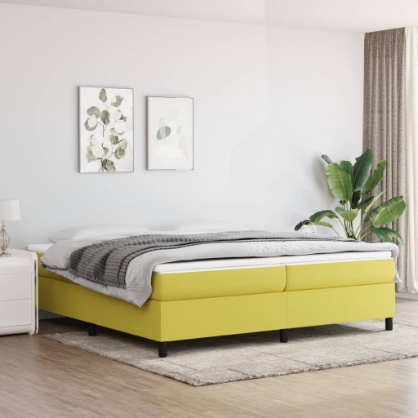 Εικόνα της Κρεβάτι Boxspring με Στρώμα Πράσινο 200x200 εκ. Υφασμάτινο Hobbo