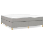 Εικόνα της Κρεβάτι Boxspring με Στρώμα Ανοιχτό Γκρι 180x200 εκ. Υφασμάτινο Hobbo