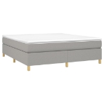 Εικόνα της Κρεβάτι Boxspring με Στρώμα Ανοιχτό Γκρι 180x200 εκ. Υφασμάτινο Hobbo