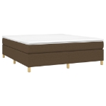 Εικόνα της Κρεβάτι Boxspring με Στρώμα Σκούρο Καφέ 180x200 εκ Υφασμάτινο Hobbo