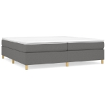 Εικόνα της Κρεβάτι Boxspring με Στρώμα Σκούρο Γκρι 200x200 εκ. Υφασμάτινο Hobbo