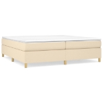 Εικόνα της Κρεβάτι Boxspring με Στρώμα Κρεμ 200x200 εκ. Υφασμάτινο Hobbo