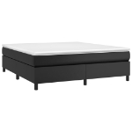 Εικόνα της Κρεβάτι Boxspring με Στρώμα Μαύρο 180x200εκ.από Συνθετικό Δέρμα Hobbo