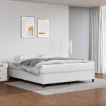 Εικόνα της Κρεβάτι Boxspring με Στρώμα Λευκό 180x200 εκ. Συνθετικό Δέρμα Hobbo