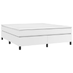 Εικόνα της Κρεβάτι Boxspring με Στρώμα Λευκό 180x200 εκ. Συνθετικό Δέρμα Hobbo